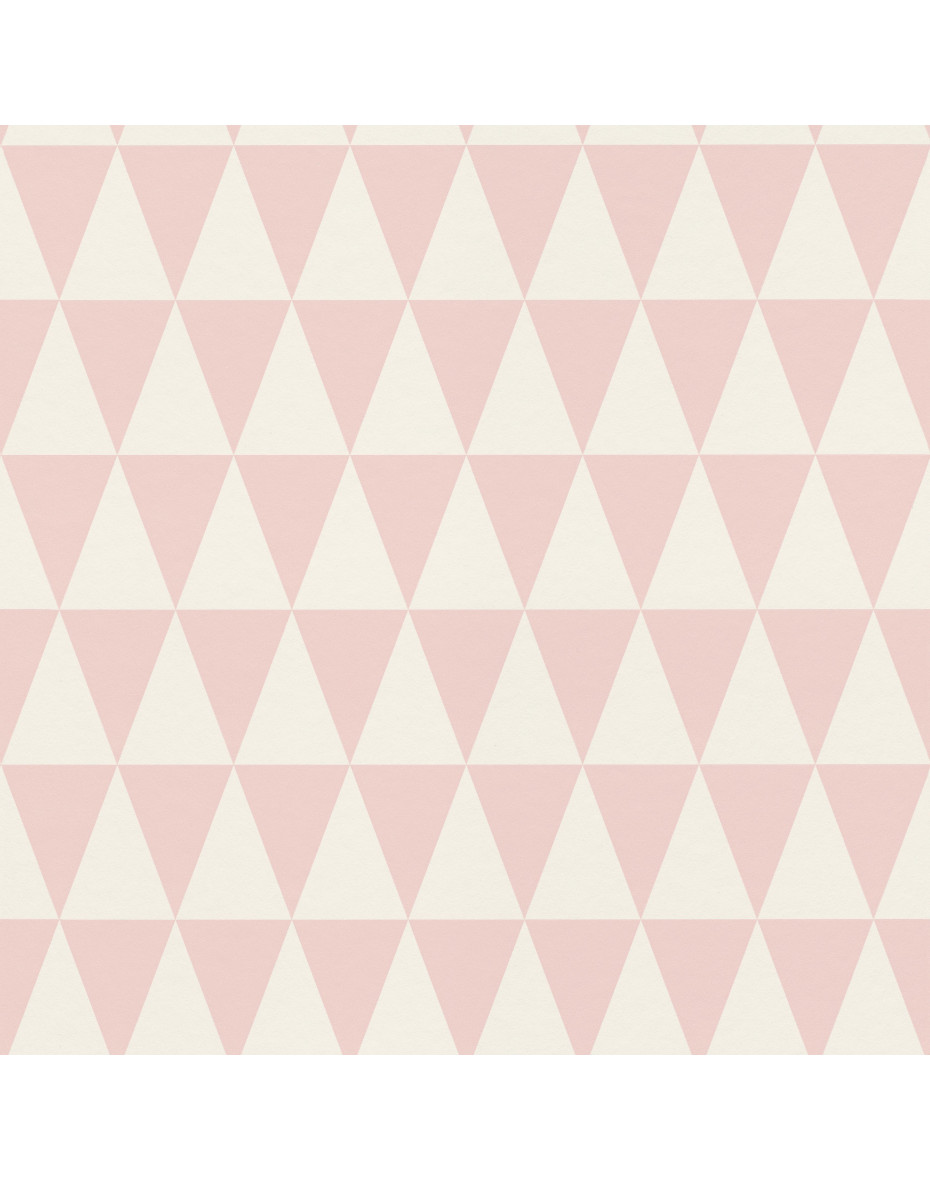 Tapeta trojuholníková 128862 - ružová a biela
